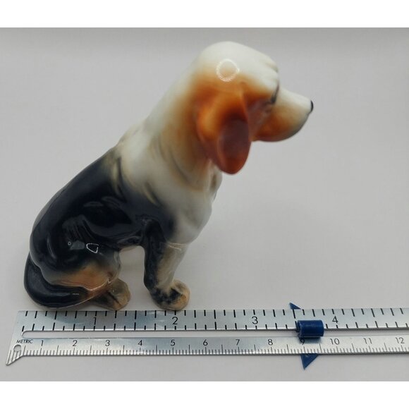Vintage Bone China Porcelain Sitting Beagle Dog Figurine 3.25" Tall - Picture 4 of 8
